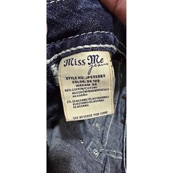 Miss Me JP5358B3 Jean Denim Pencil Maxi Skirt Women's 32 Distressed‎ Upcycled - Picture 6 of 8